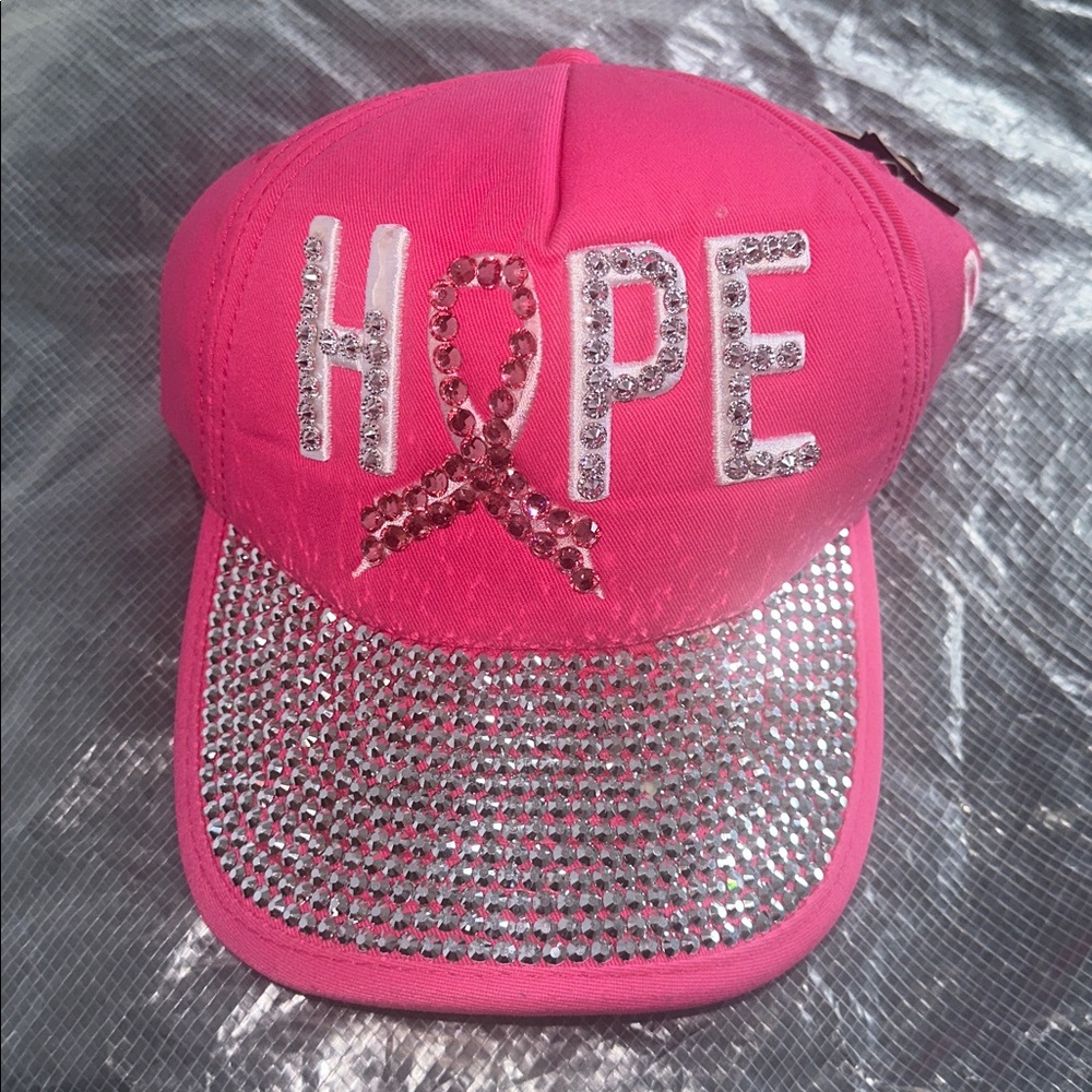 Pink Rhinestone Hope Cap - Picture 5 of 8